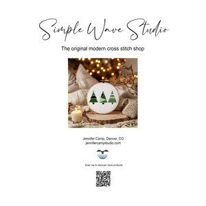 Green Retro Christmas Tree‎ Merry Christmas Counted Cross Stitch Kit